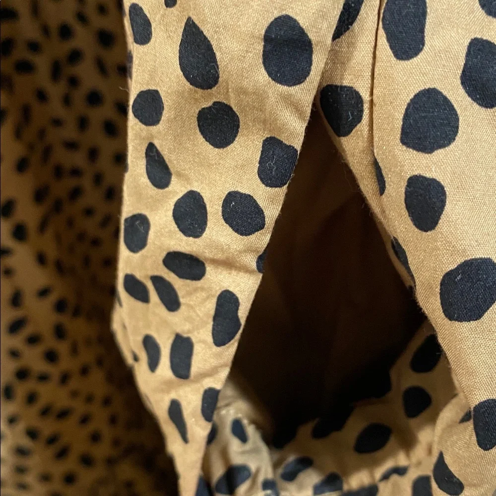 J. Crew Tan and Black Polka Dot Midi Dress - Picture 10 of 15